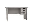 ECO 4' OFFICE TABLE GREY WITH 2 CABLE HOLE