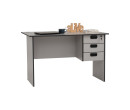 ECO 4' OFFICE TABLE GREY WITH 2 CABLE HOLE