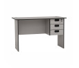ECO 4' OFFICE TABLE GREY WITH 2 CABLE HOLE