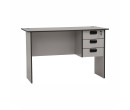 ECO 4' OFFICE TABLE GREY WITH 2 CABLE HOLE