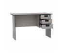 ECO 4' OFFICE TABLE GREY WITH 2 CABLE HOLE