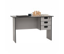 ECO 4' OFFICE TABLE GREY WITH 2 CABLE HOLE