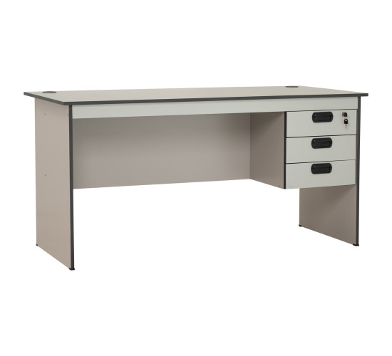 ECO 5' OFFICE TABLE GREY WITH 2 CABLE HOLE