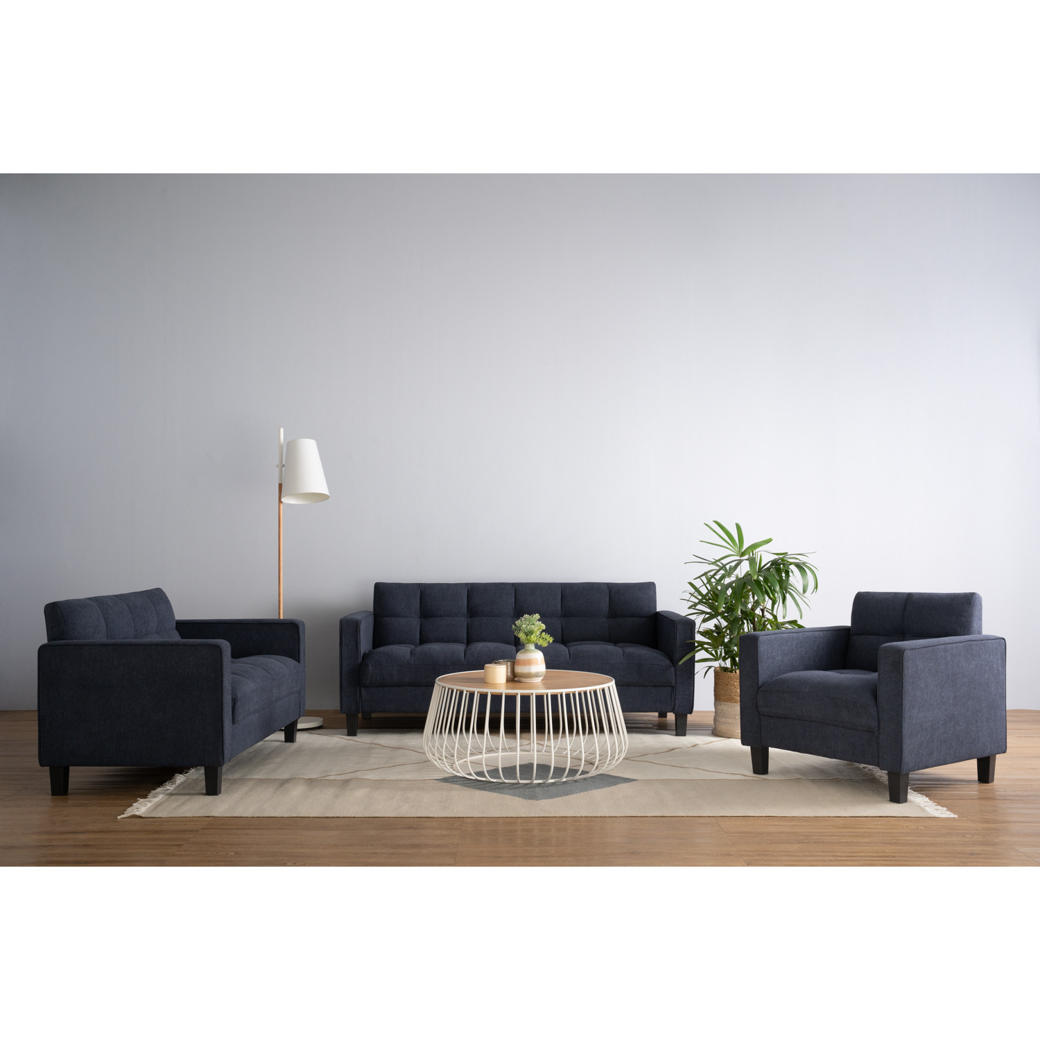 SIENTA 3 SEATER SOFA BLACK/3506 SIENTA 3 SEATER SOFA BLACK/3506