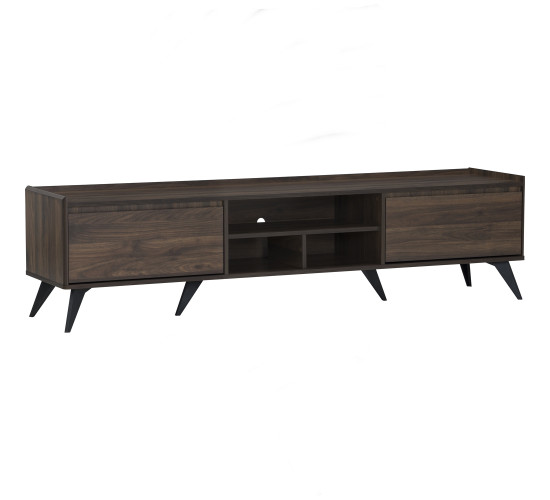 MAXTON 1.8M TV CABINET BLACK/COCOA
