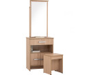 *NAOMI DRESSING TABLE WITH STOOL EBONNESE