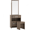 *NAOMI DRESSING TABLE WITH STOOL SONOMA DARK