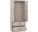 DUBLIN 2 DOOR WARDROBE WITH 2 DRAWER LIGHT OAK