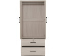 DUBLIN 2 DOOR WARDROBE WITH 2 DRAWER LIGHT OAK