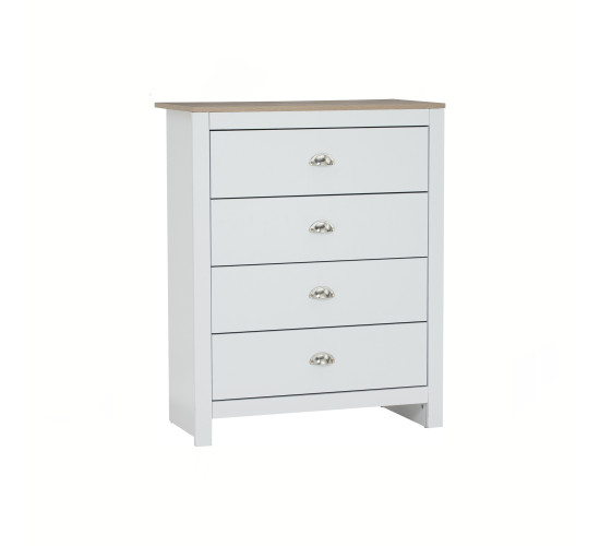 GALLE 4 DRAWER CHEST WHITE/SONOMA OAK