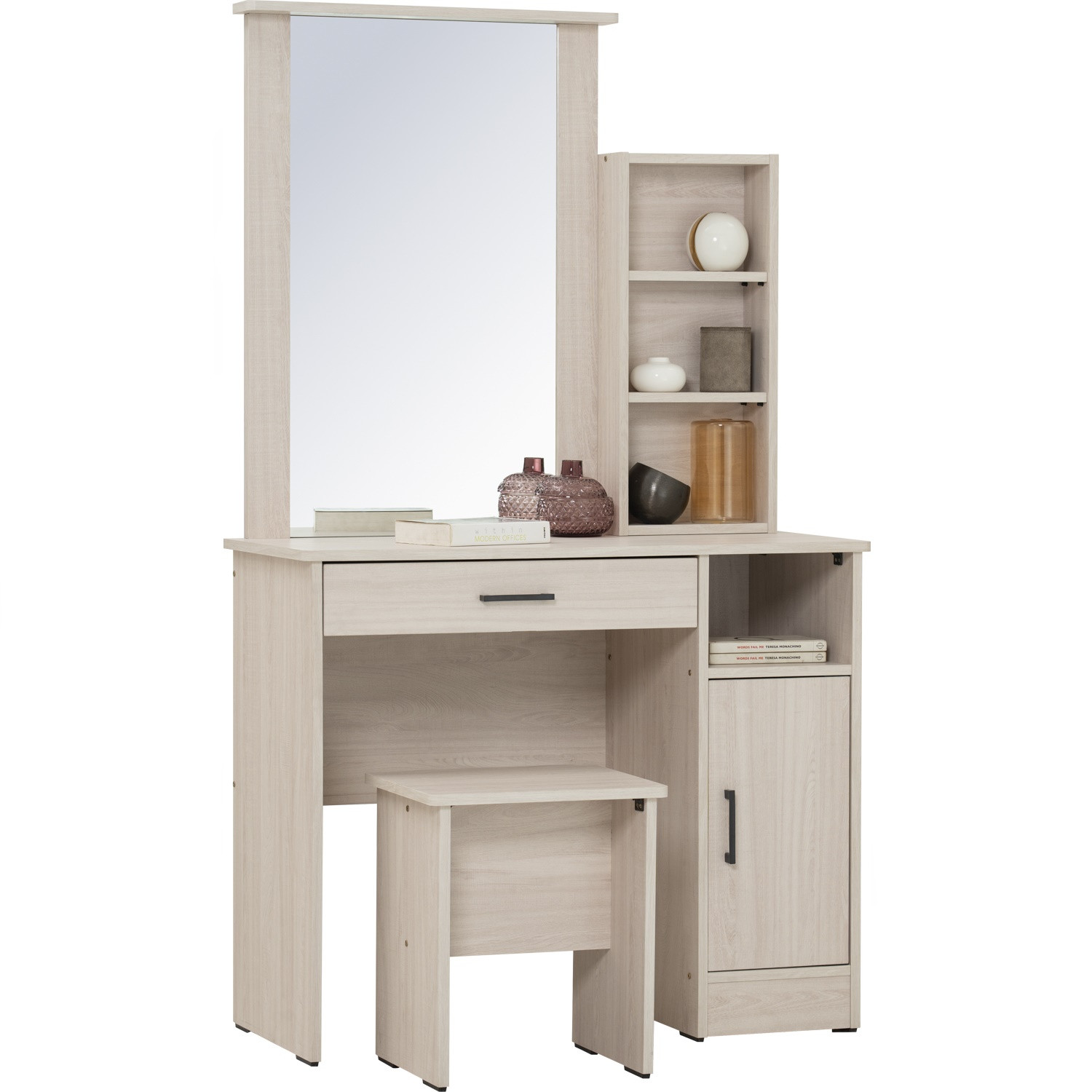 *DUBLIN DRESSING TABLE WITH STOOL LIGTH OAK *DUBLIN DRESSING TABLE WITH STOOL LIGTH OAK