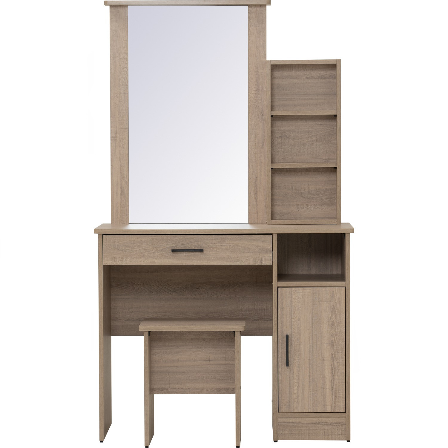 *DUBLIN DRESSING TABLE WITH STOOL DARK OAK *DUBLIN DRESSING TABLE WITH STOOL DARK OAK