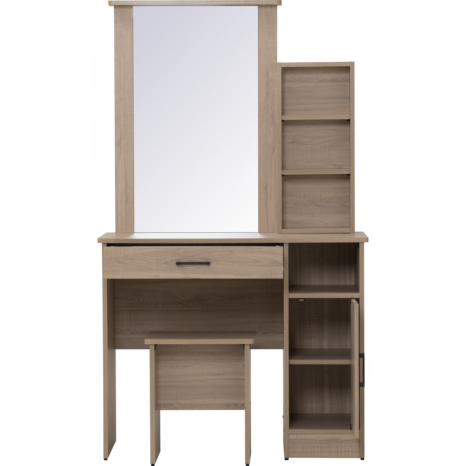 *DUBLIN DRESSING TABLE WITH STOOL DARK OAK *DUBLIN DRESSING TABLE WITH STOOL DARK OAK