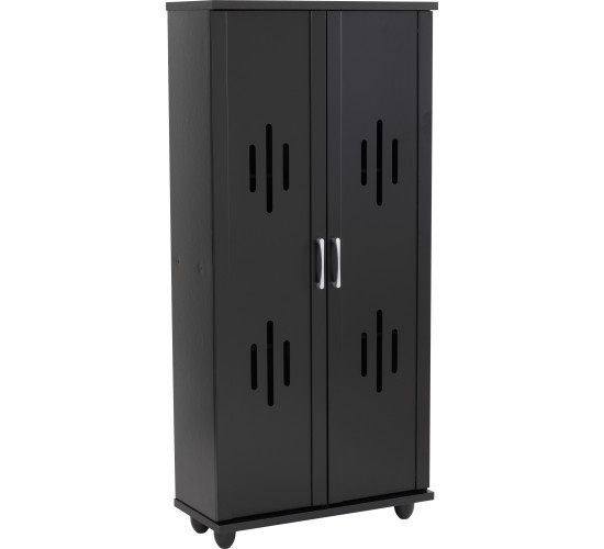HASTING 2 DOOR SHOE CABINET BLACK