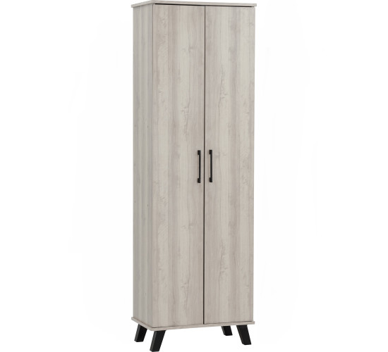EVERETT 2 DOOR SHOE CABINET BLACK/LIGHT OAK