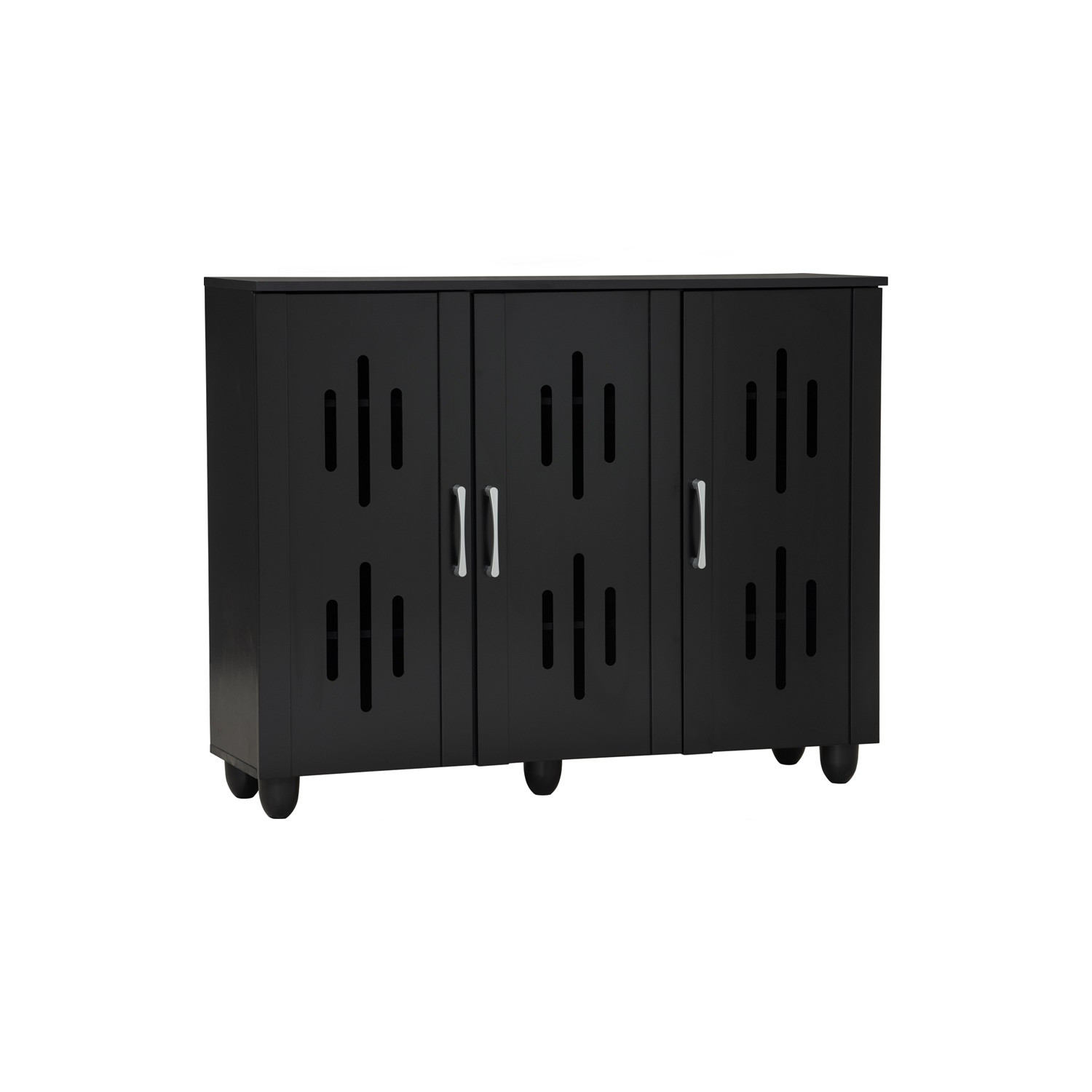 HASTING 3 DOOR SHOE CABINET BLACK HASTING 3 DOOR SHOE CABINET BLACK