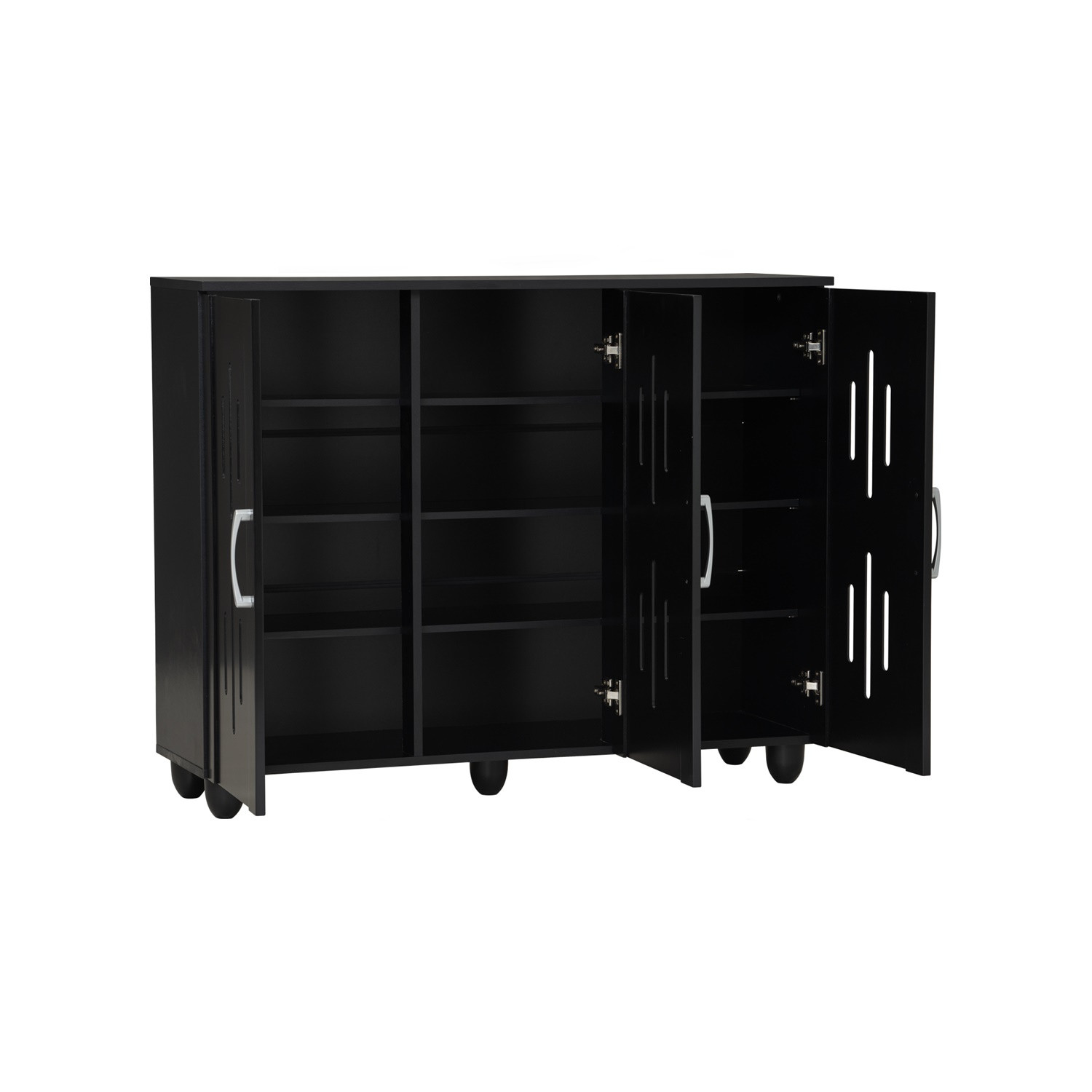 HASTING 3 DOOR SHOE CABINET BLACK HASTING 3 DOOR SHOE CABINET BLACK