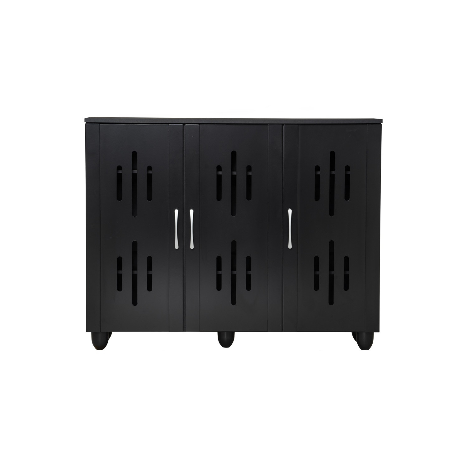 HASTING 3 DOOR SHOE CABINET BLACK HASTING 3 DOOR SHOE CABINET BLACK