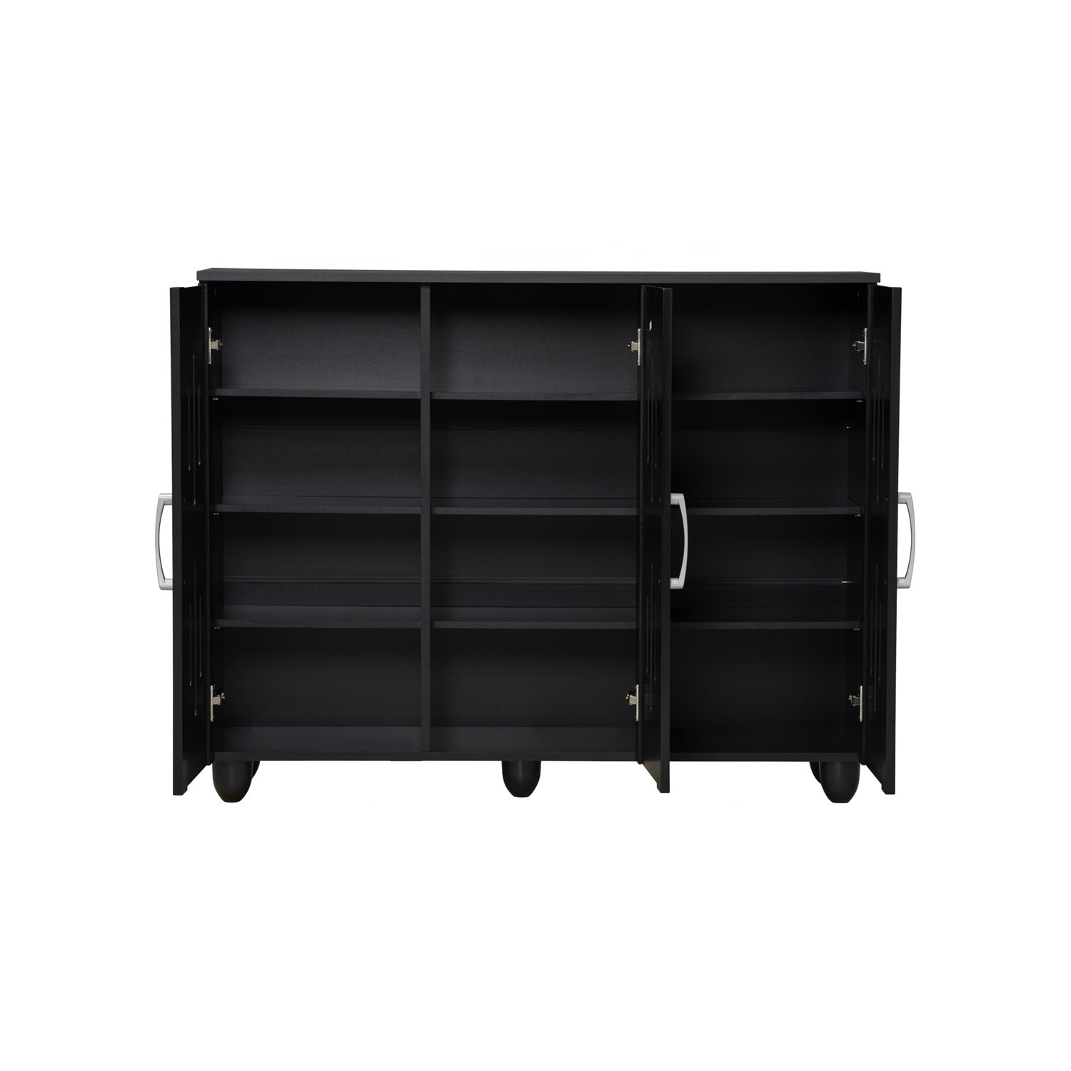 HASTING 3 DOOR SHOE CABINET BLACK HASTING 3 DOOR SHOE CABINET BLACK