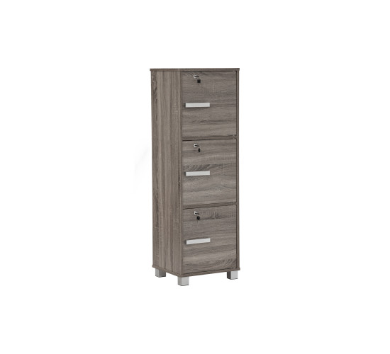 NAOMI 3 DOOR STORAGE BOX WITH LOCK SONOMA DARK