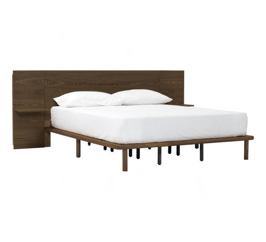 PLATO QUEEN BED WITH 1900MM BED PANEL WITH SIDE TA...