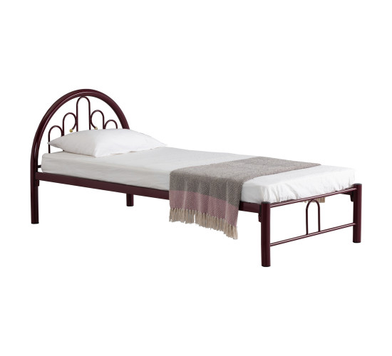 ALVIS SINGLE BED WITH 1900MM SIDE RAIL MAROON