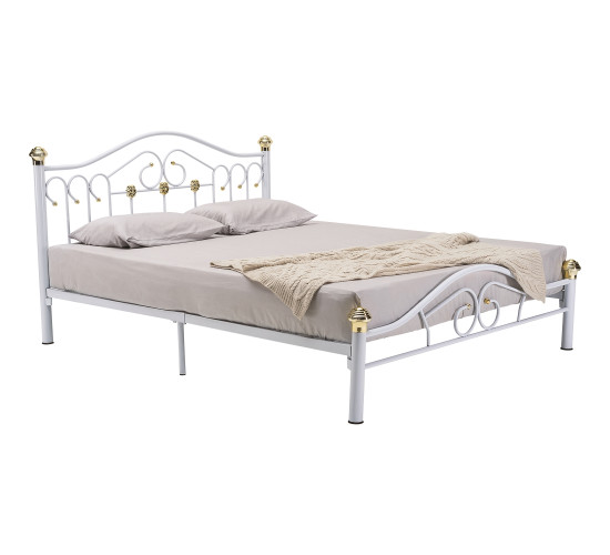 HALDEN QUEEN BED WITH 1900MM SIDE RAIL WHITE