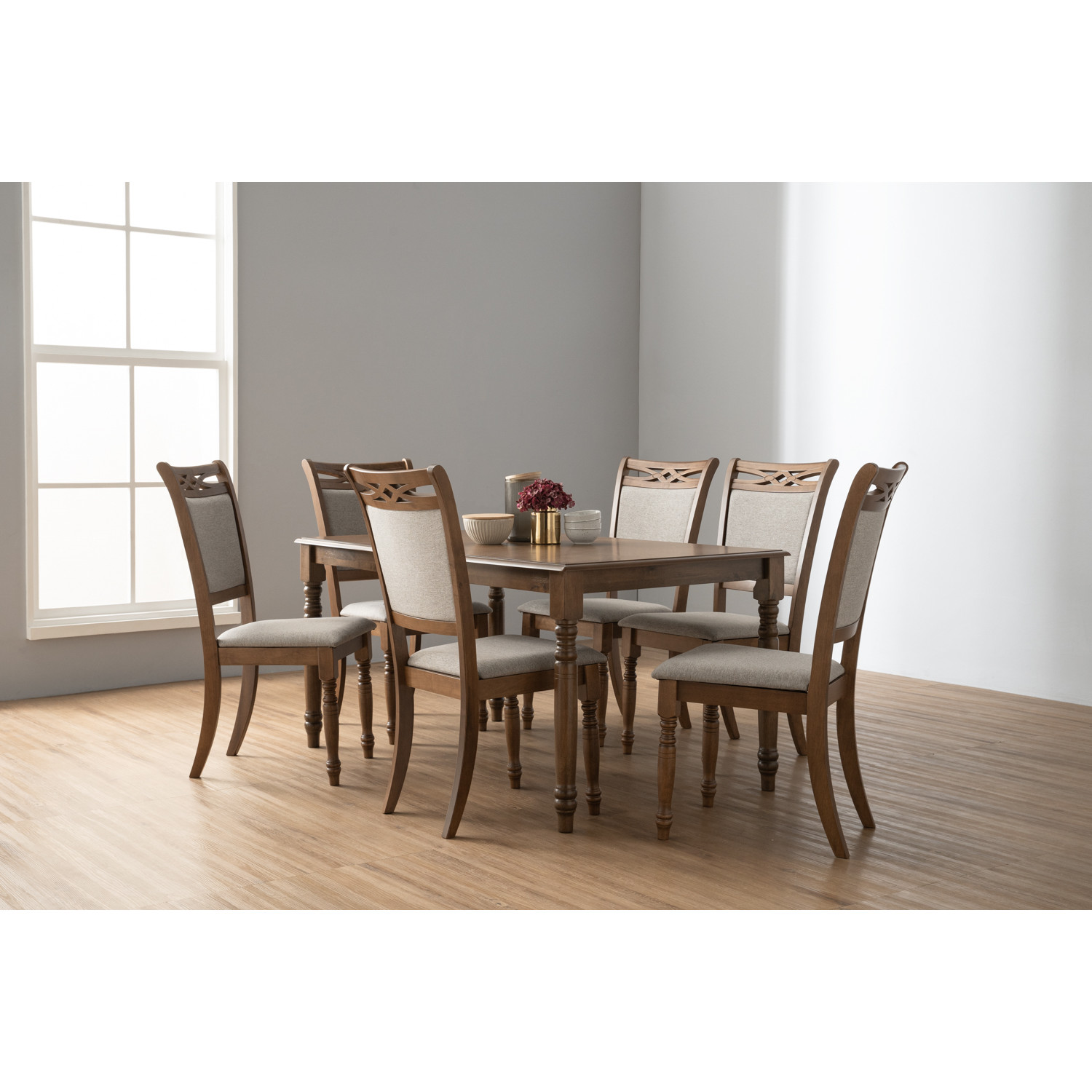 145101/241376 1+6 UNOSE DINING TABLE WITH UNOSE DINING CHAIR 145101/241376 1+6 UNOSE DINING TABLE WITH UNOSE DINING CHAIR