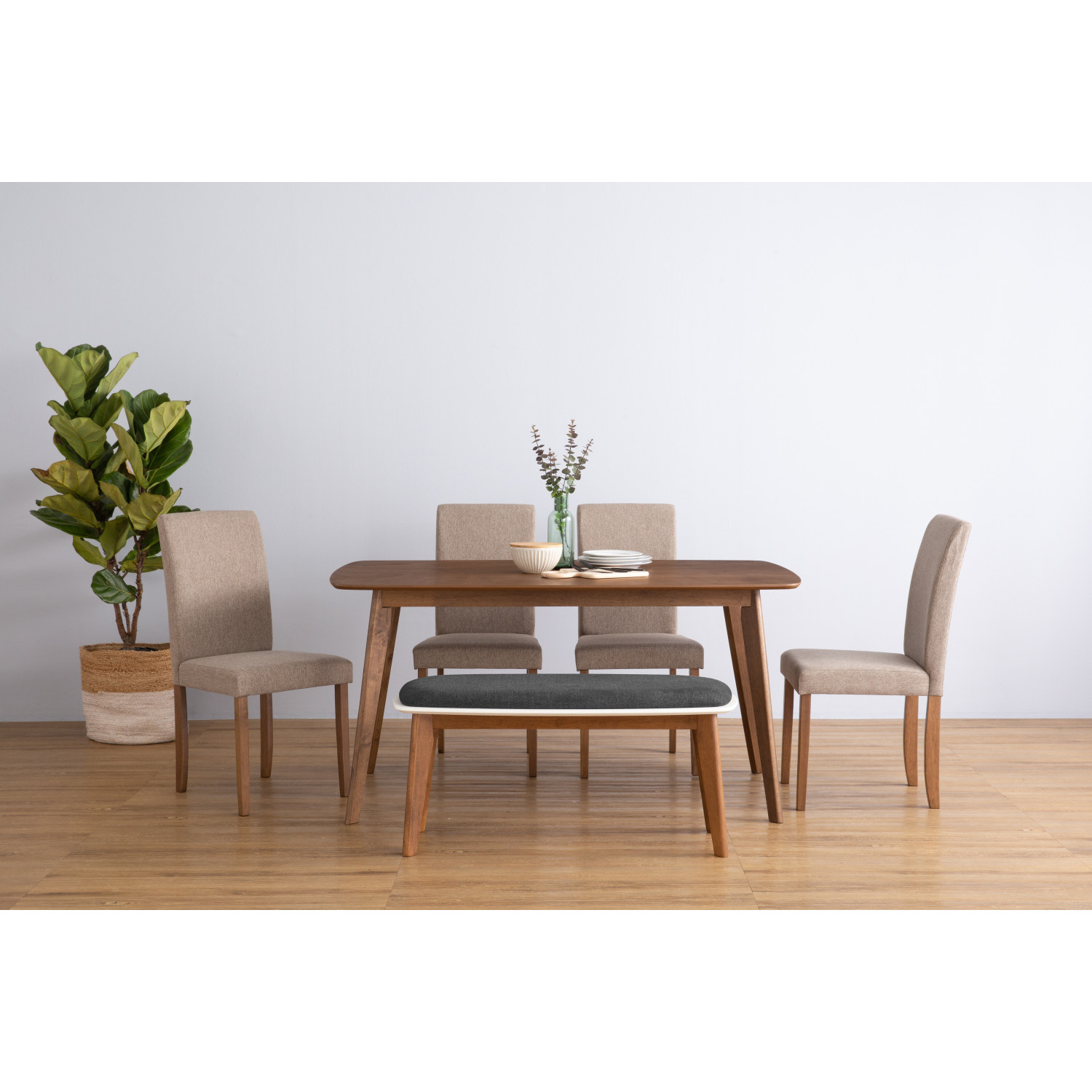 145039/241336/243024 1+4+1 AIMON DINING TABLE WITH LENORE DINING CHAIR & ARTHUR BENCH 145039/241336/243024 1+4+1 AIMON DINING TABLE WITH LENORE DINING CHAIR & ARTHUR BENCH