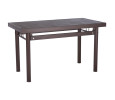 HAMIDA 1.1M METAL TABLE ANTIQUE BROWN