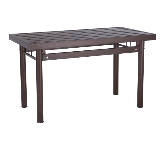 HAMIDA 1.1M METAL TABLE ANTIQUE BROWN
