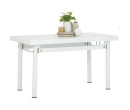 HAMIDA 1.1M METAL TABLE WHITE 