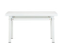 HAMIDA 1.1M METAL TABLE WHITE 