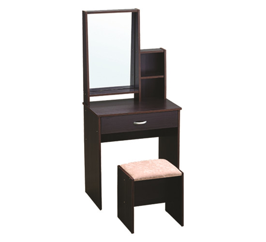* KEARNY DRESSING TABLE WITH STOOL LIGHT CAPPUCCIN...