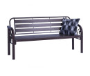 HAMIDA 3 SEATER BENCH ANTIQUE BROWN