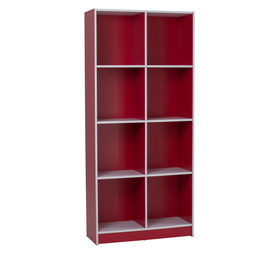 ECO 8 COMPARTMENT FILE CABINET RED + WHITE