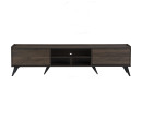 MAXTON 1.8M TV CABINET BLACK/COCOA