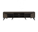 MAXTON 1.8M TV CABINET BLACK/COCOA