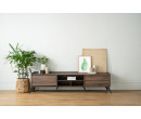 MAXTON 1.8M TV CABINET BLACK/COCOA
