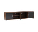 DAYTON 1.8M TV CABINET NATURAL WALNUT/BLACK ASH