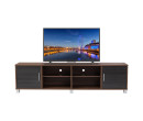 DAYTON 1.8M TV CABINET NATURAL WALNUT/BLACK ASH