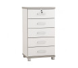 NAOMI 5 DRAWER DRESSER WHITE