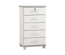 NAOMI 5 DRAWER DRESSER WHITE