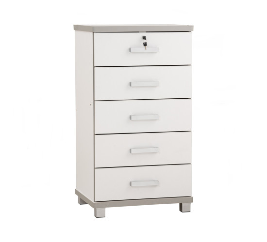 NAOMI 5 DRAWER DRESSER WHITE