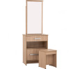 *NAOMI DRESSING TABLE WITH STOOL EBONNESE