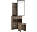 *NAOMI DRESSING TABLE WITH STOOL SONOMA DARK
