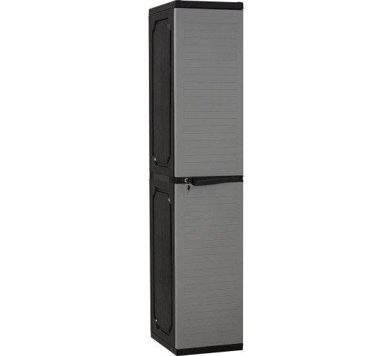 OPTIMUS SLIM STORAGE CABINET GREY/BLACK