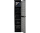 OPTIMUS SLIM STORAGE CABINET GREY/BLACK
