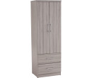 DUBLIN 2 DOOR WARDROBE GREY LINE 