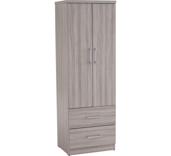DUBLIN 2 DOOR WARDROBE GREY LINE 